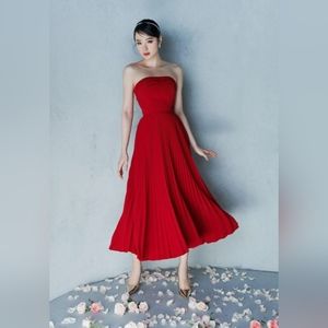 Strapless maxi dress